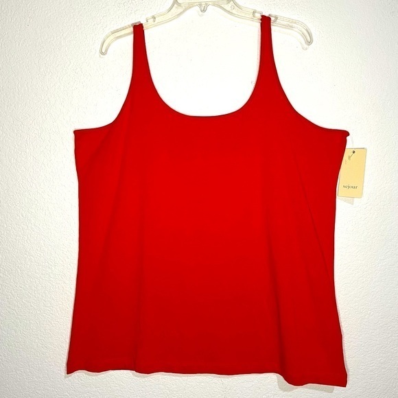 Sejour Red Aurora Tank Top New 3X - Picture 1 of 11